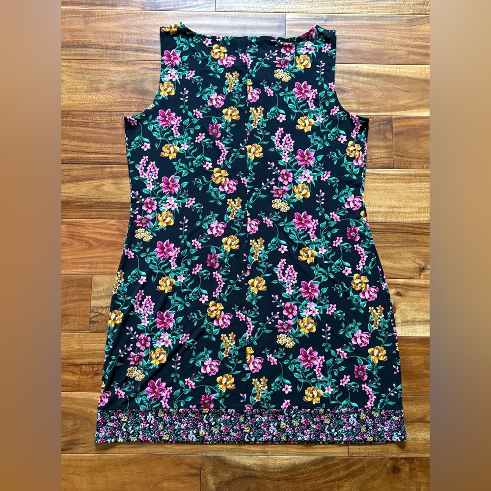 WHBM Black Floral Tank Dress - Picture 4 of 4